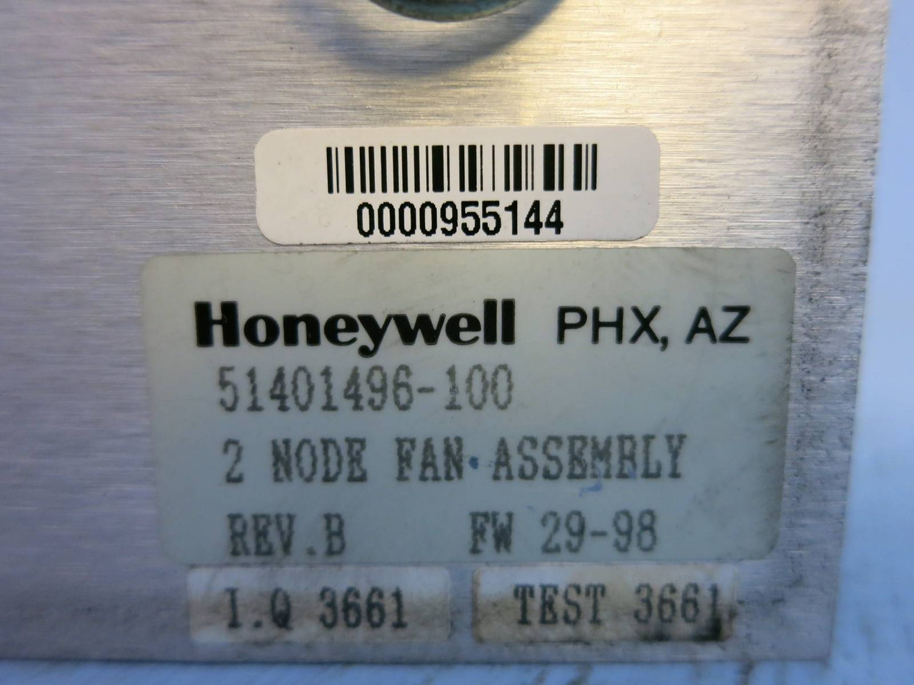 Honeywell 51401496-100 Rev B 2 Node Fan Assembly 51401473-100 D PLC 51401472 D (PM0269-5)
