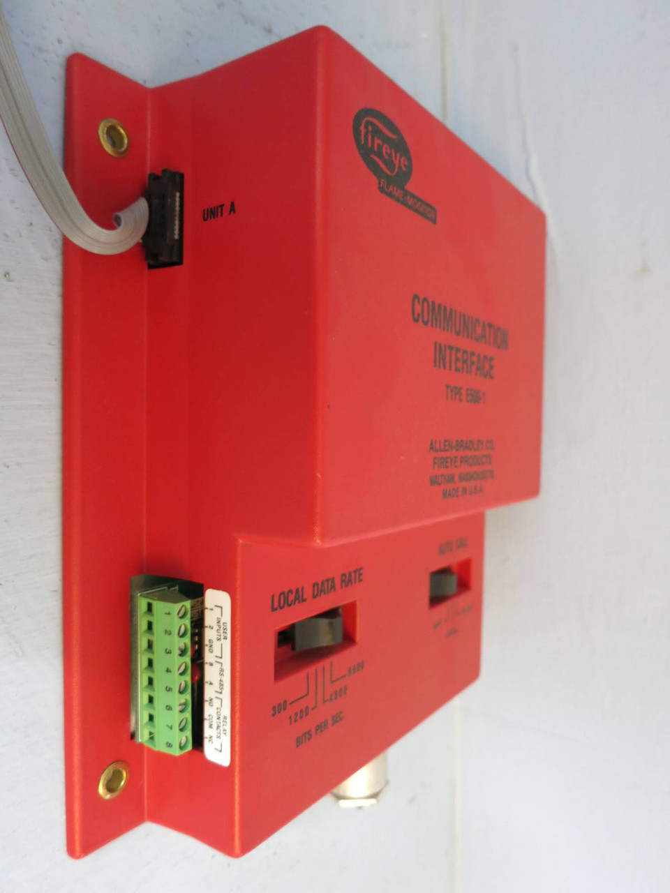 fireye Type E500-1 Communication Interface /w Cord PLC fireeye Allen Bradley AB (PM0305-1)