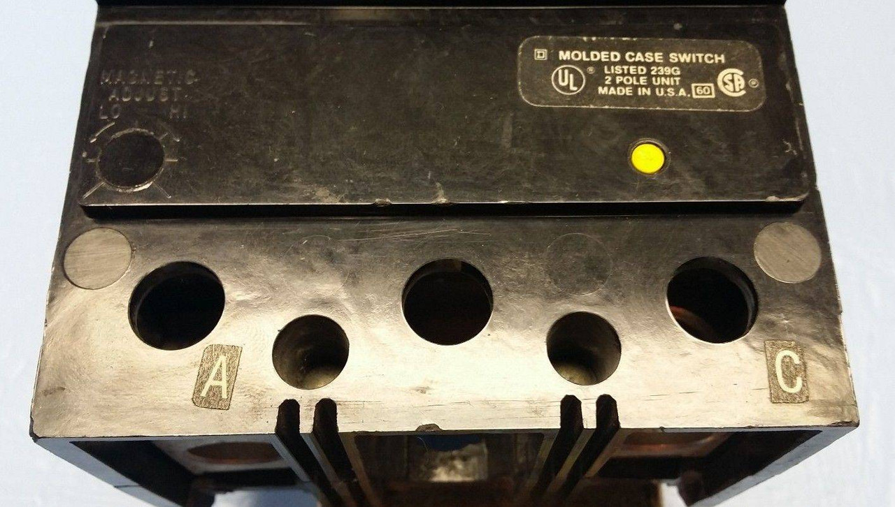 Square D I-Line KH26000MAC 250A Molded Case Switch 2 Pole 480/600V KAAL 250 Amp (EBI4273-1)