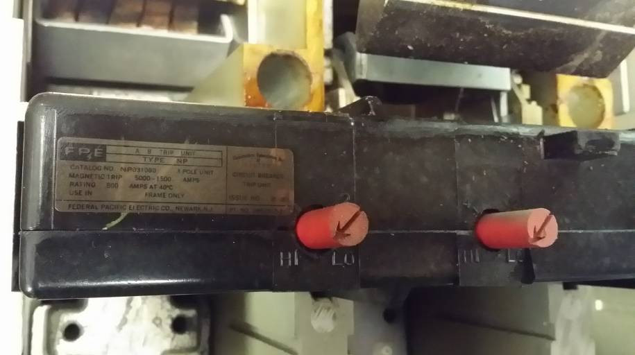 FPE Federal Pacific NP632000 2500 Amp Breaker w/ 800 A Trip NP031080 NP Frame (EM0243-2)