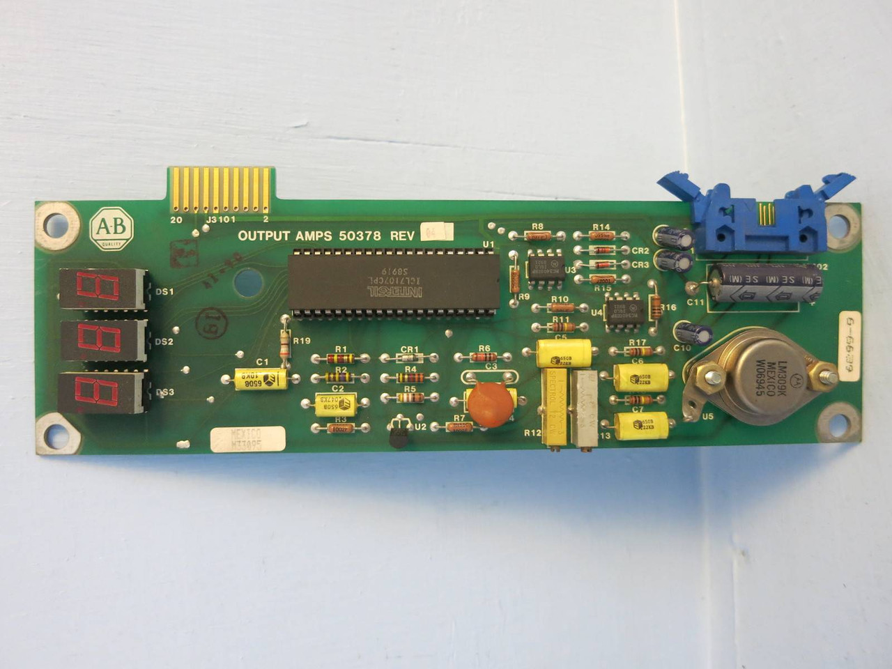 Image of Allen Bradley 50378 Output Amps Rev 04 Drive Board PCB AB PLC 118378 Rev B
