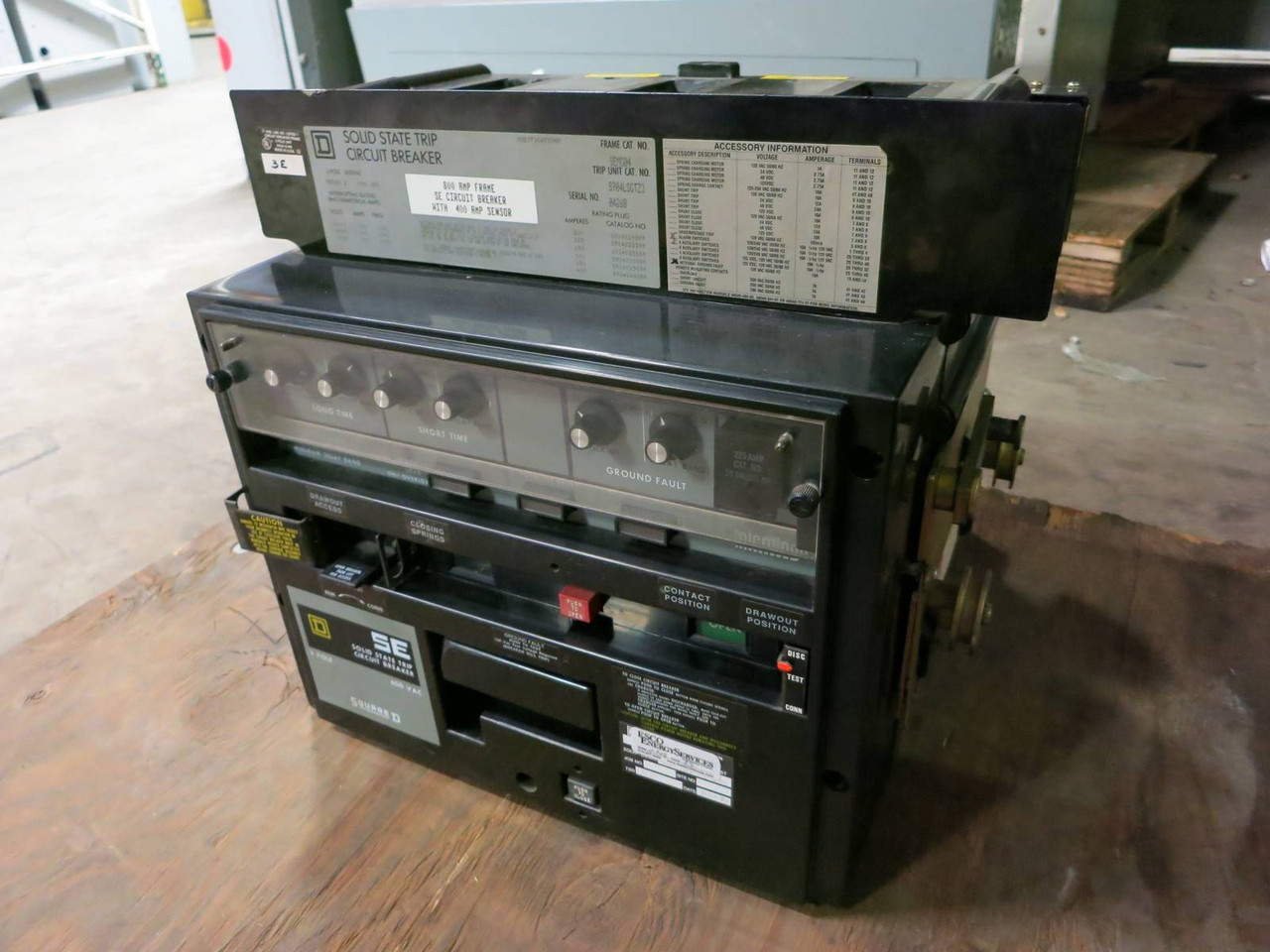 Square D SEMG04 LSG SS Trip 800A Frame 400A Sensor w 200A RP Breaker SED36400 SE (PM0444-3)