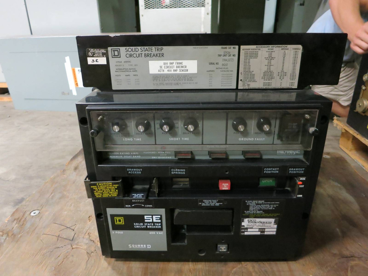 Square D SEMG04 LSG SS Trip 800A Frame 400A Sensor w 200A RP Breaker SED36400 SE (PM0444-3)