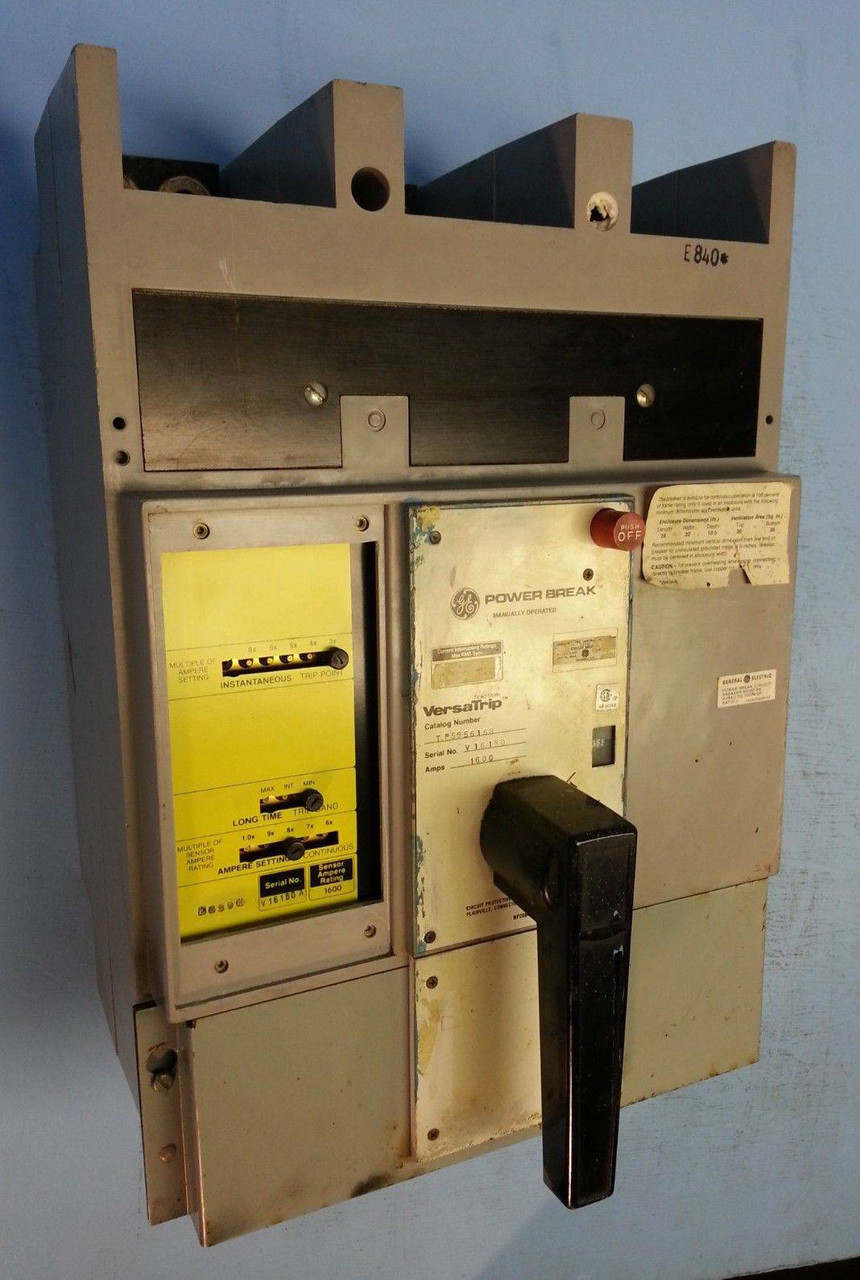 General Electric TPSS5616B 1600A Power Break Circuit Breaker TPSS5616 1600 Amp (EBI1923-1)