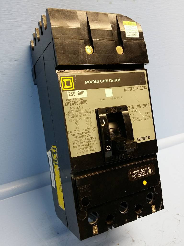 Image of Square D I-Line KH26000MAC 250A Molded Case Switch 2 Pole KAAL 250 Amp flaw