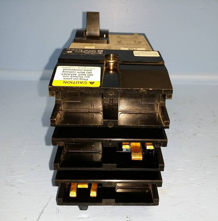Square D I-Line FA26020BC 20A Circuit Breaker 480/600V 2 Pole Type FA 20 Amp (EM0417-1)