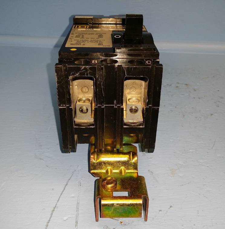 Square D I-Line FA26020BC 20A Circuit Breaker 480/600V 2 Pole Type FA 20 Amp (EM0417-1)