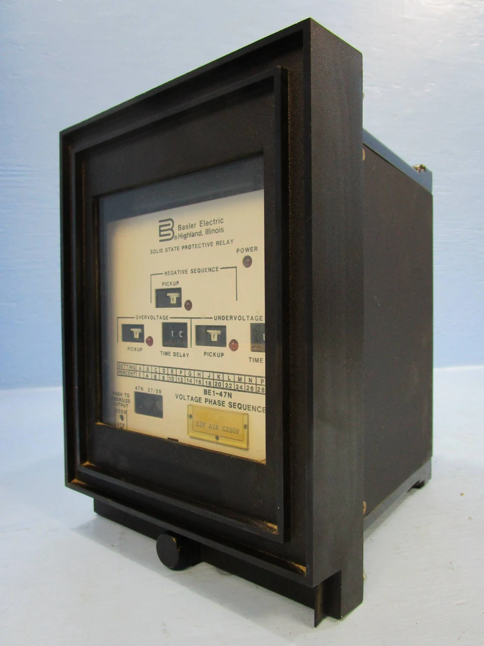 Basler Electric BE1-47N Negative Sequence Relay E3F A1R C2S0F BE147N BEI-47 (NP0326-2)