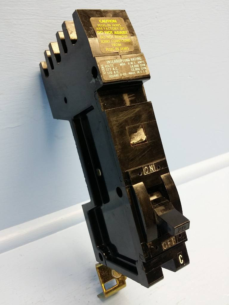 Square D I-Line FY14020C 20A 1P Circuit Breaker Black 277V 1 Pole FY1402020 Amp (EM0437-188)