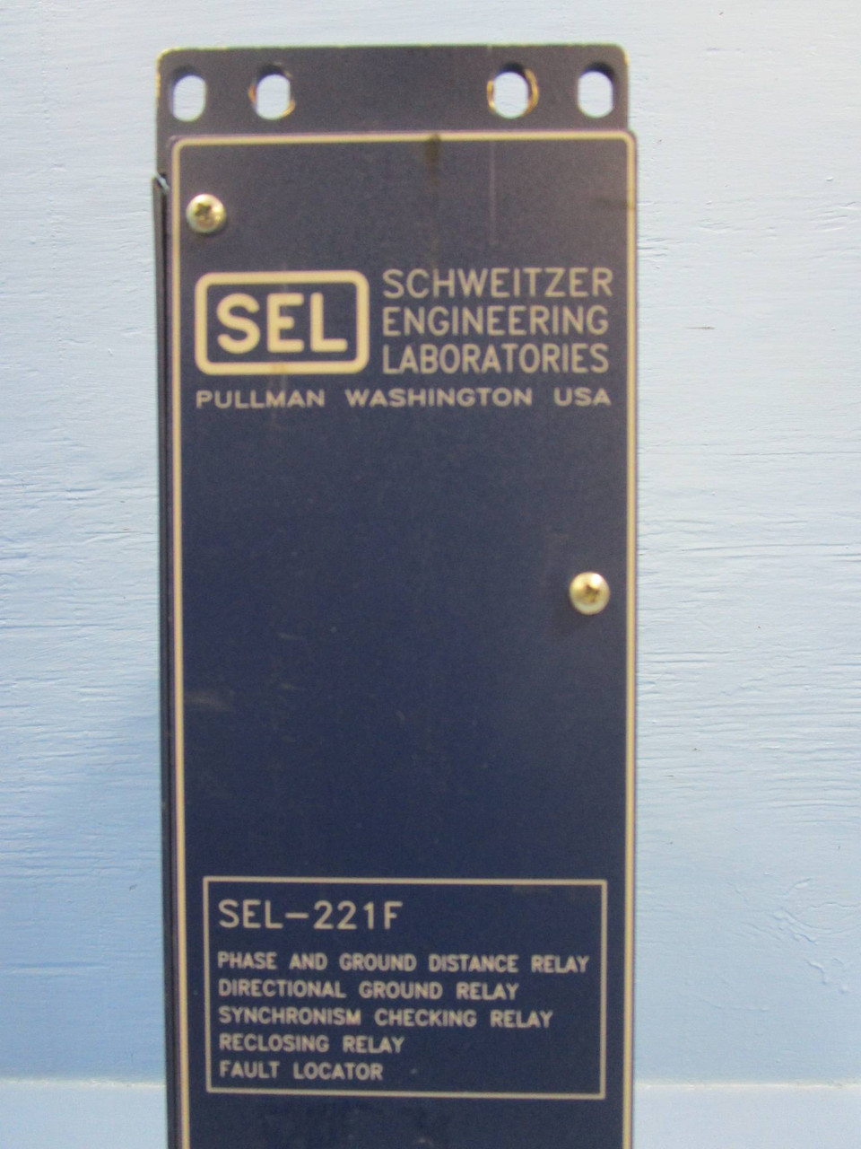 Schweitzer Engineering SEL-221F Phase Distance Fault Locator Relay SEL221F (NP0336-20)