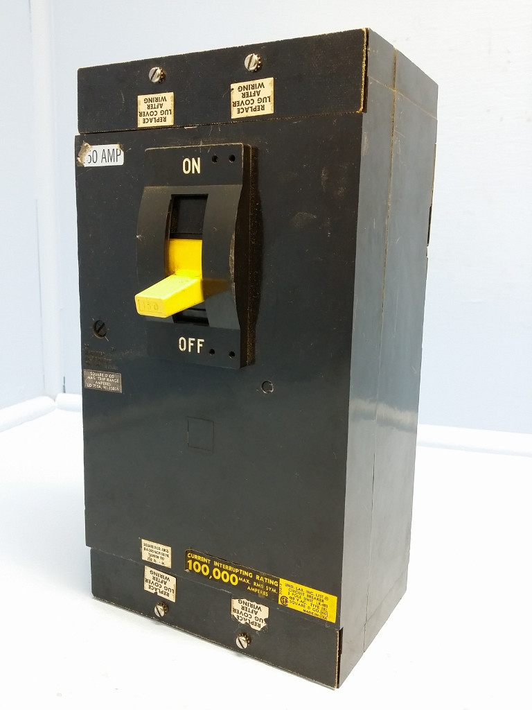 Image of Square D IKL34150 150A Circuit Breaker Black 480V Type IKL-34150 100,000 150 Amp