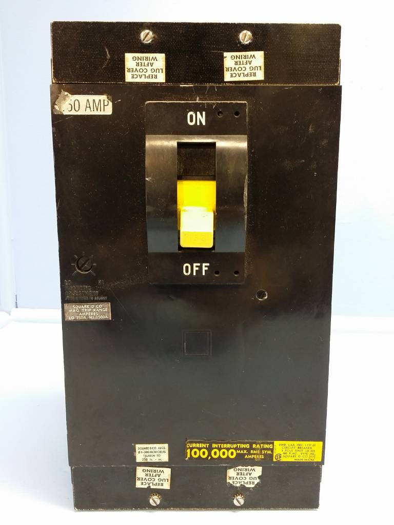 Square D IKL34150 150A Circuit Breaker Black 480V Type IKL-34150 100,000 150 Amp (EM0490-2)