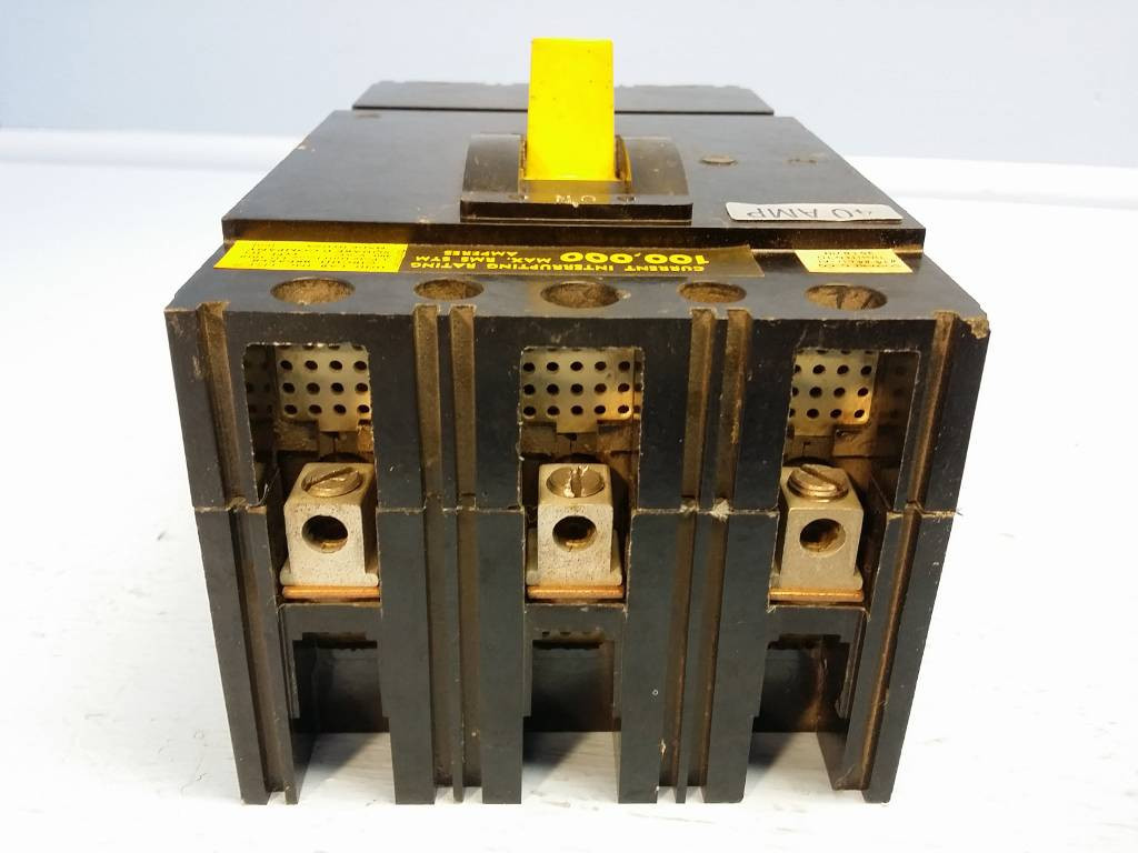 Square D IFL34040 40A Circuit Breaker Black 480V Type IFL-34040 100,000 40 Amp (EM0494-1)