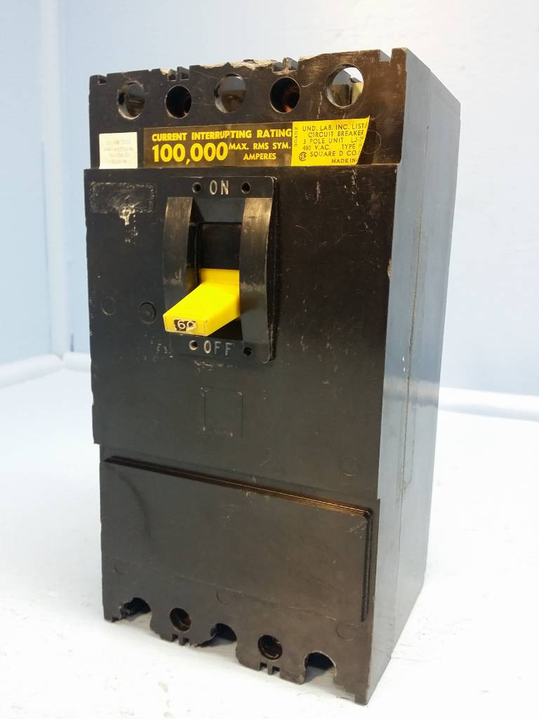 Image of Square D IFL34060 60A Circuit Breaker Black Type IFL-34060 100,000 60 Amp flaw