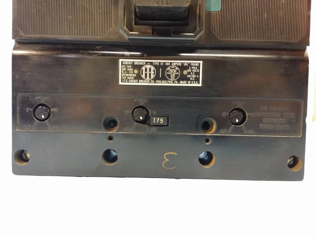 Gould I-T-E JKL3B175 175A Circuit Breaker Type ET 5745 ITE JKL JKLB175 175 Amp (EBI2585-10)