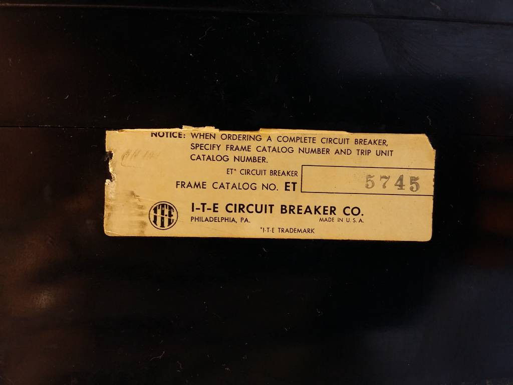 Gould I-T-E JKL3B175 175A Circuit Breaker Type ET 5745 ITE JKL JKLB175 175 Amp (EBI2585-10)