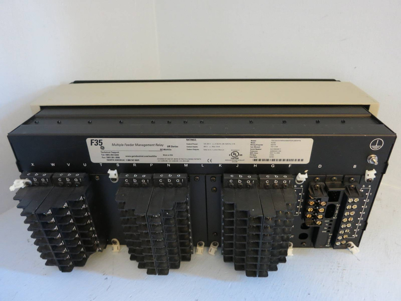 GE Multilin F35 Multiple Feeder Management Relay w Display Panel & Rack NO PLCS (PM0691-2)