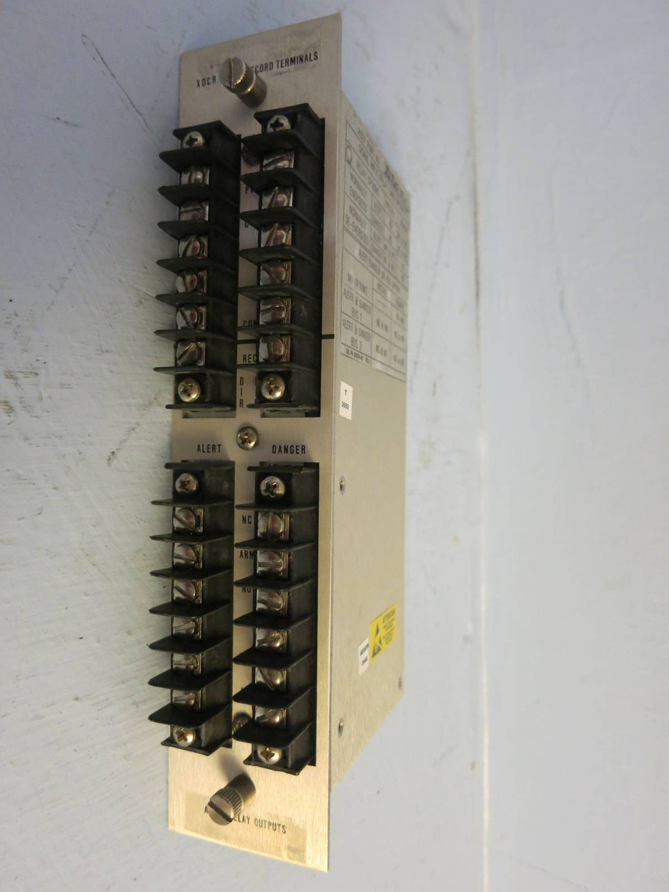 Bently Nevada XDCR I/O & Record Terminals 82920-01 ASSY78462-01 PLC 78599-06 (PM0755-1)