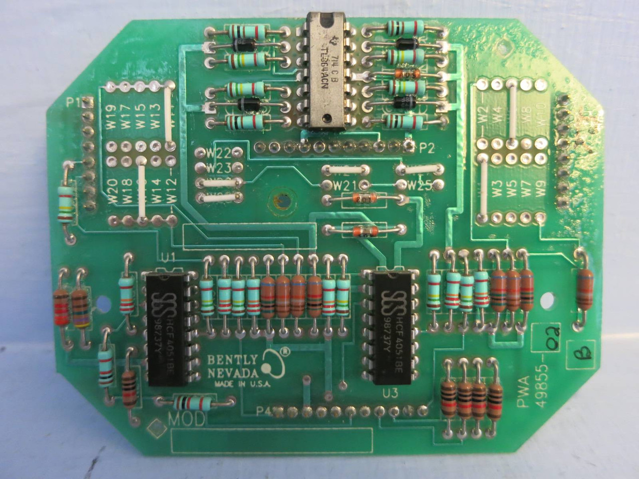 Image of Bently Nevada PWA 49855-02 B / PWB49857-01 NC PLC Bentley PWB 49857 4985502