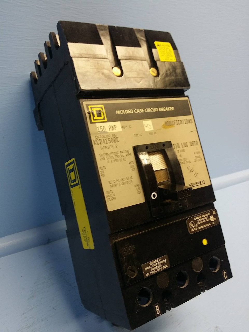 Image of Square D I-Line KC24150BC 150A Circuit Breaker 480 VAC KC 2 Pole 150 Amp
