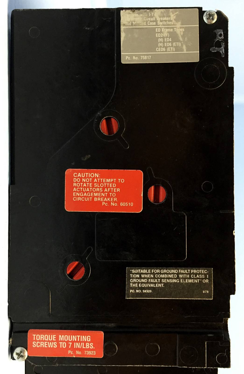 Siemens I-T-E CED63B070 70A Circuit Breaker w/ Shunt S01ED60 CED6 ITE 70 Amp (EM0647-2)