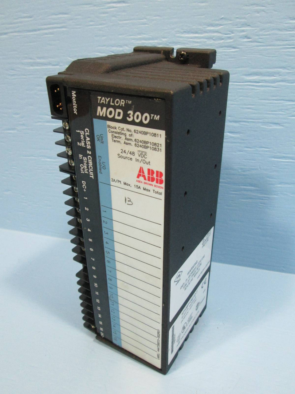 Image of ABB 6240BP10821D-T Taylor MOD 300 Module 6231BP10821DT PLC Analog