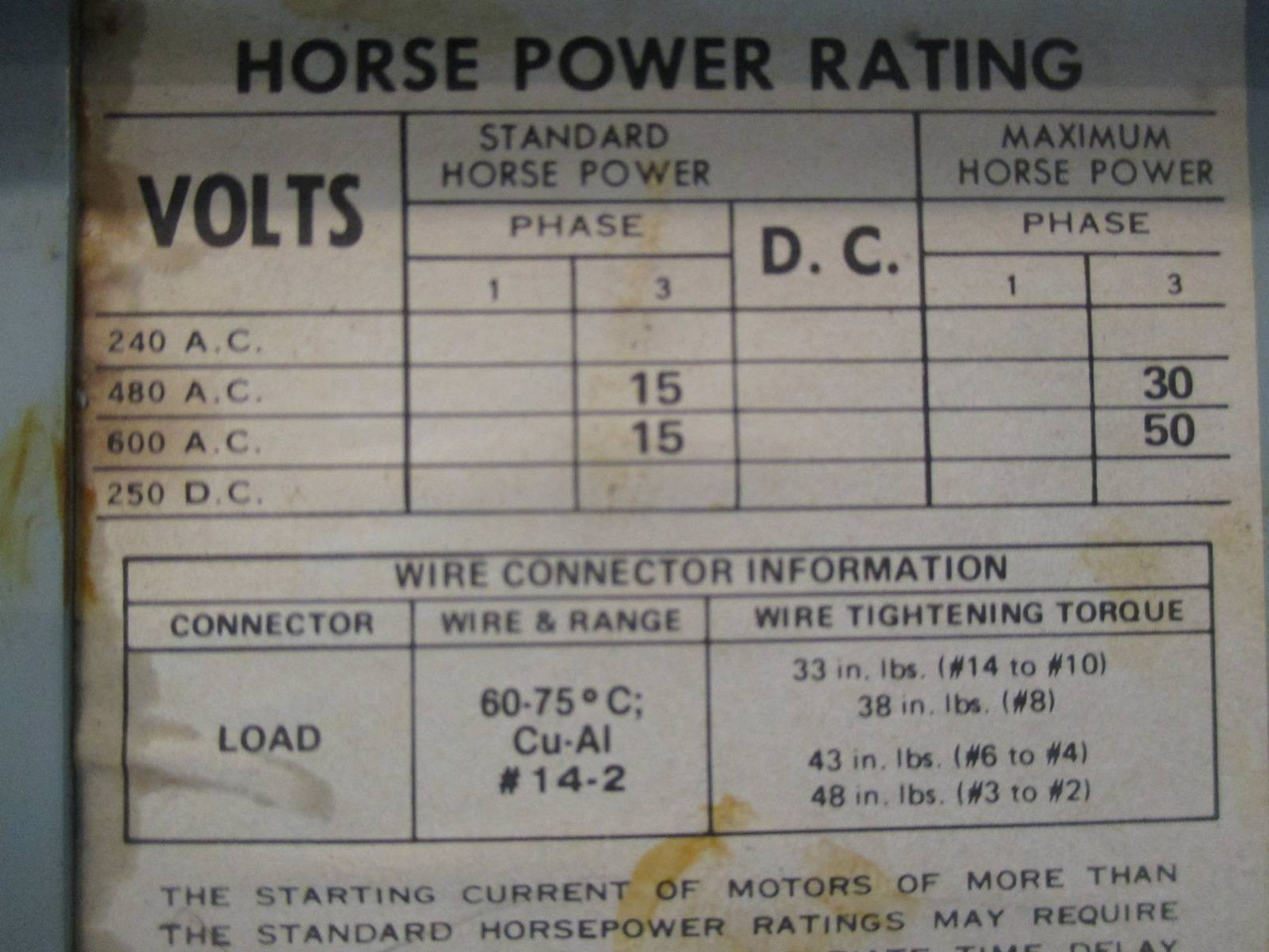 Siemens ITE 60 Amp 600V V7E3622 Fusible Vacu-Break Panelboard Switch w/ Hardware (TK0423-6)