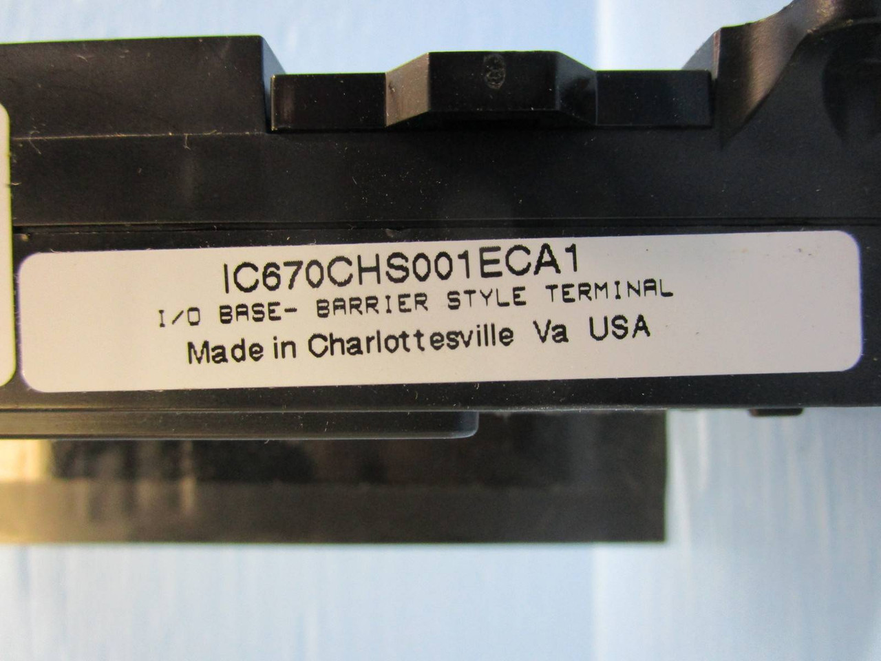 GE Fanuc IC670CHS001ECA1 I/O Base Barrier Style Terminal IC670CHS001 ECA1 90 70 (NP0511-1)