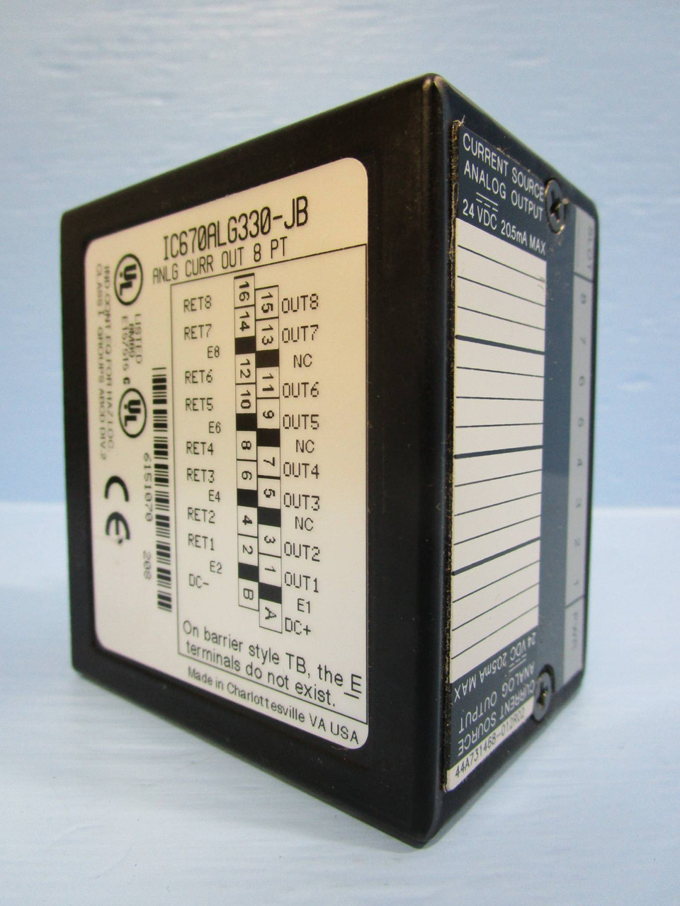Image of GE Fanuc IC670ALG330JB 24 Current 8 PT 90-70 Analog Output Module IC670ALG330-JB