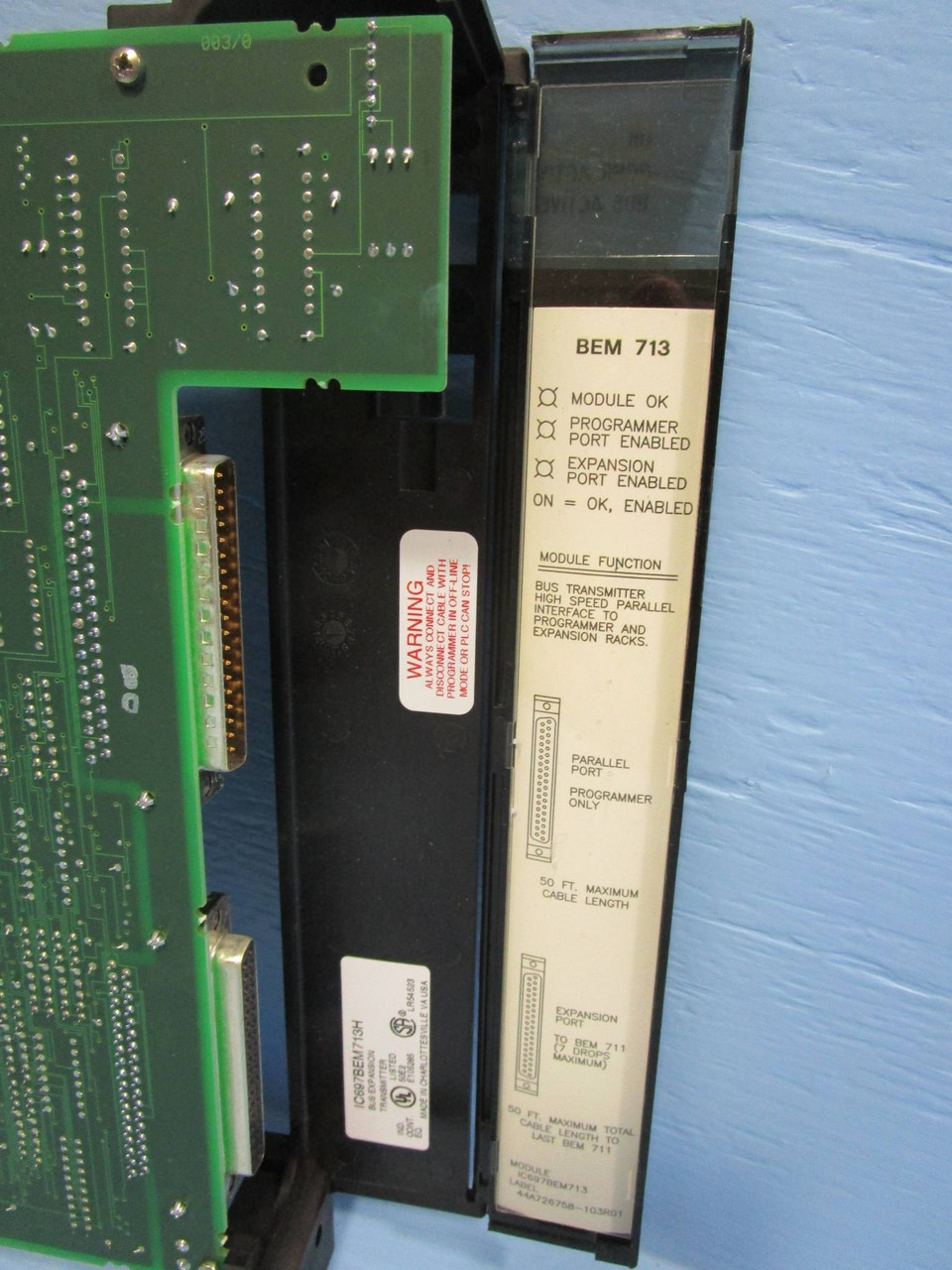 GE Fanuc IC697BEM713H Series 90-70 PLC Bus Expansion Transmitter IC697BEM713 H (NP0508-1)