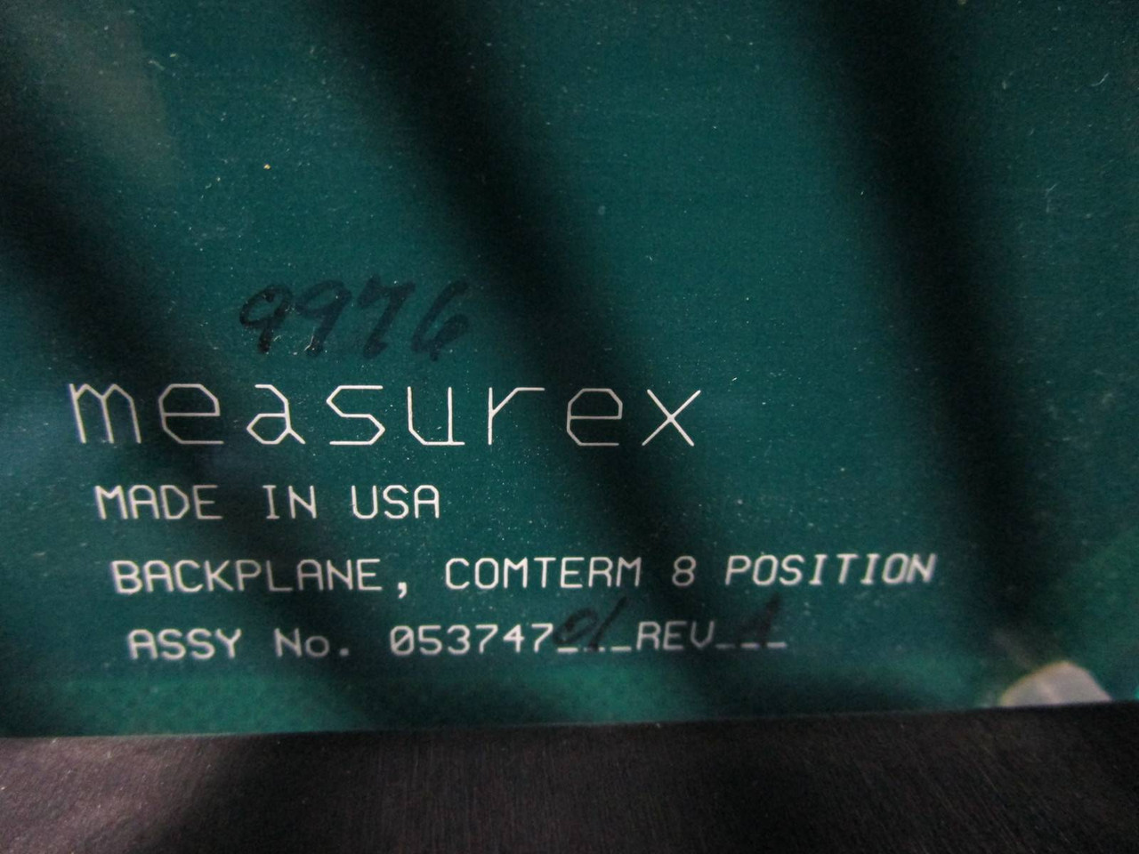 Measurex 05374701 08602600 Rack Backplane Comterm 8 Pos PLC Processor Honeywell (NP0553-2)