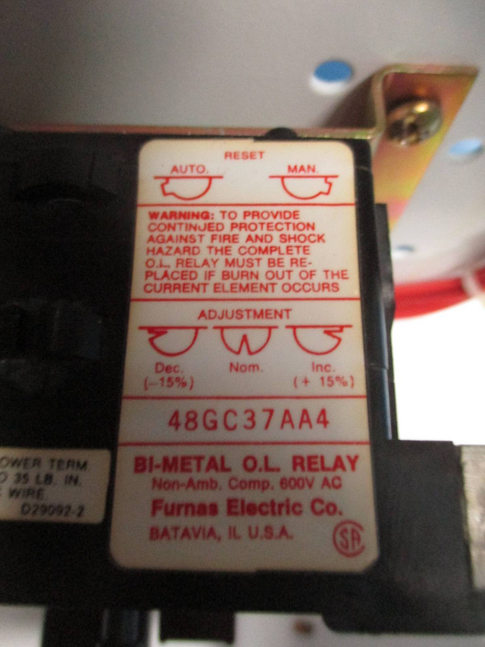 Siemens Tiastar Furnas 89 Size 2 Starter 100 Amp Fused 24" MCC Bucket Sz2 100A (TK0502-25)