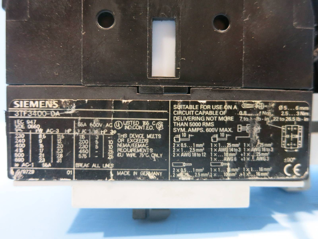 Siemens SCE1334-1MJ 1.5HP @ 460V 16A Self-Protected Combination Motor Controller (PM0937-39)
