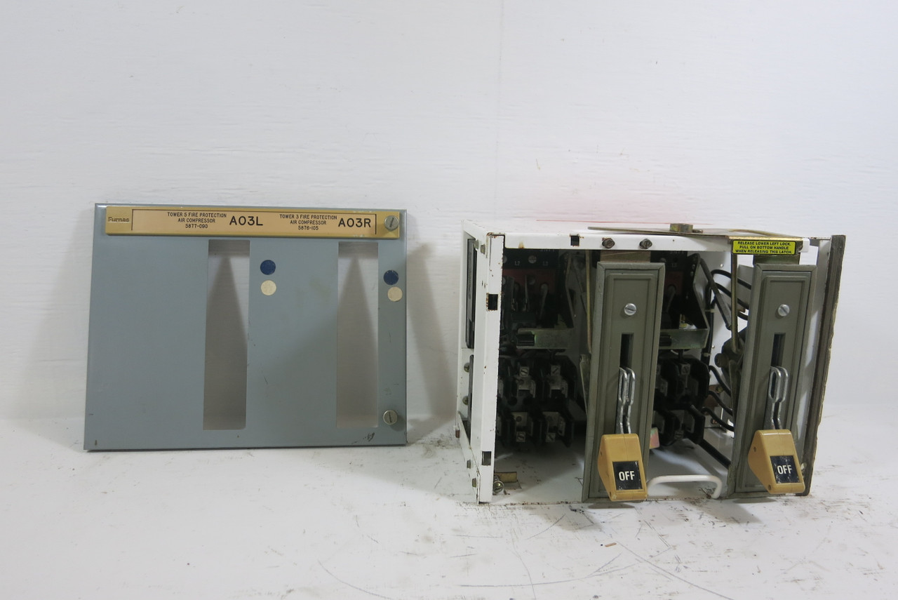Siemens Tiastar Furnas 89 30 Amp Fused Dual Feeder 12" MCC MCCB Bucket 30A (TK0514-46)