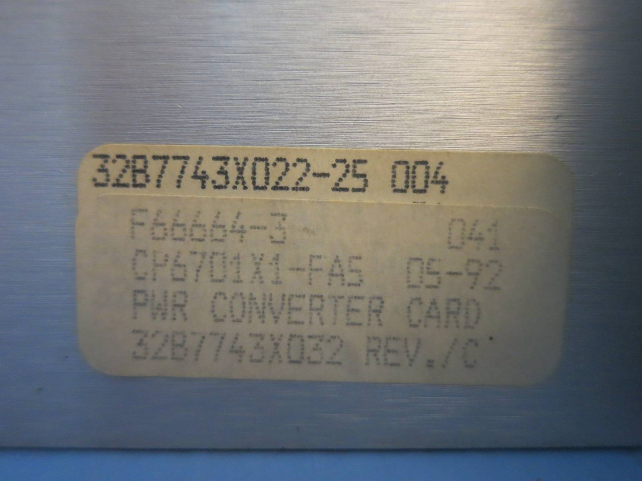 Fisher-Rosemount CP6701X1-FA5 Power Converter Card PLC 32B7743X032 PWR 32B7745 (PM1008-2)