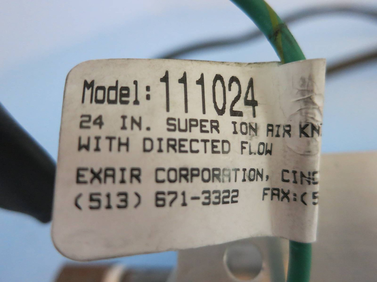 NEW Exair Model 111024 24" Super Ion Air Knife 250 PSIG PLC Ionizing Bar In (PM1065-2)