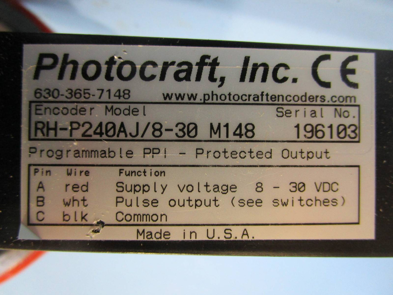 NEW Datalogic 10000019875 Tachometer Programmable w/ 20 ft Cable NIB Encoder RH (NP0621-4)