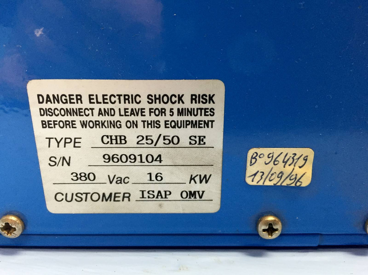 SBC CHB25/50 SE 16kW AC Digital Drive 380V S.B.C. 16 kW ISAP OMV CHB 25/50 SE (EM0820-2)