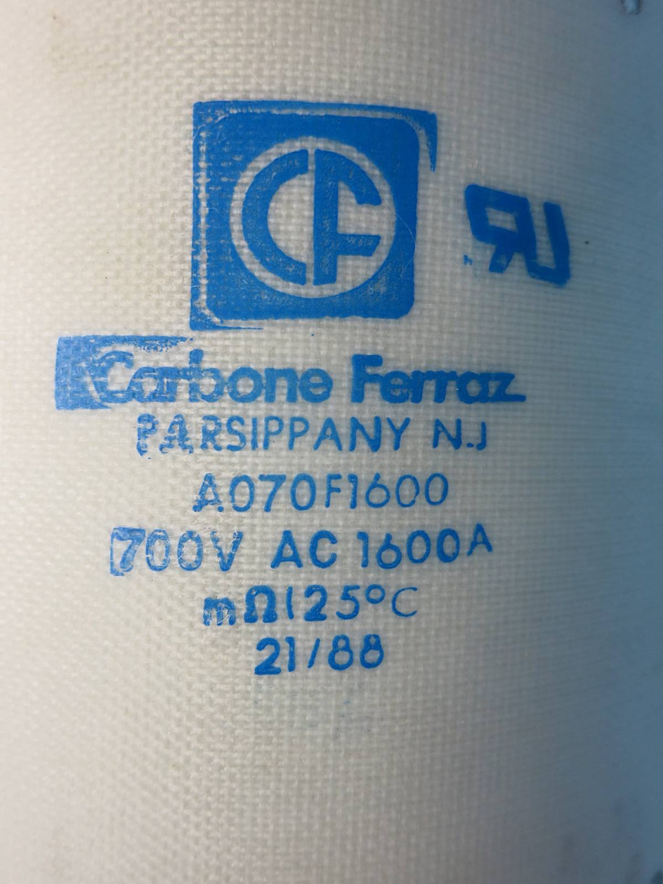 Carbone Ferraz A070F1600 1600 Amps 700 Volts AC Fuse Amp A V 700V 1600A VAC CF (PM1299-12)