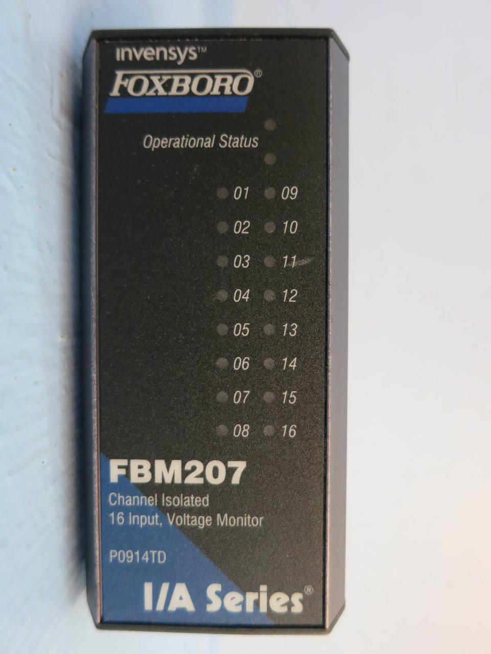 Foxboro FBM207 Channel Isolated 16 Input I/A Series PLC P0914TD FBM 207 Invensys (PM1289-27)