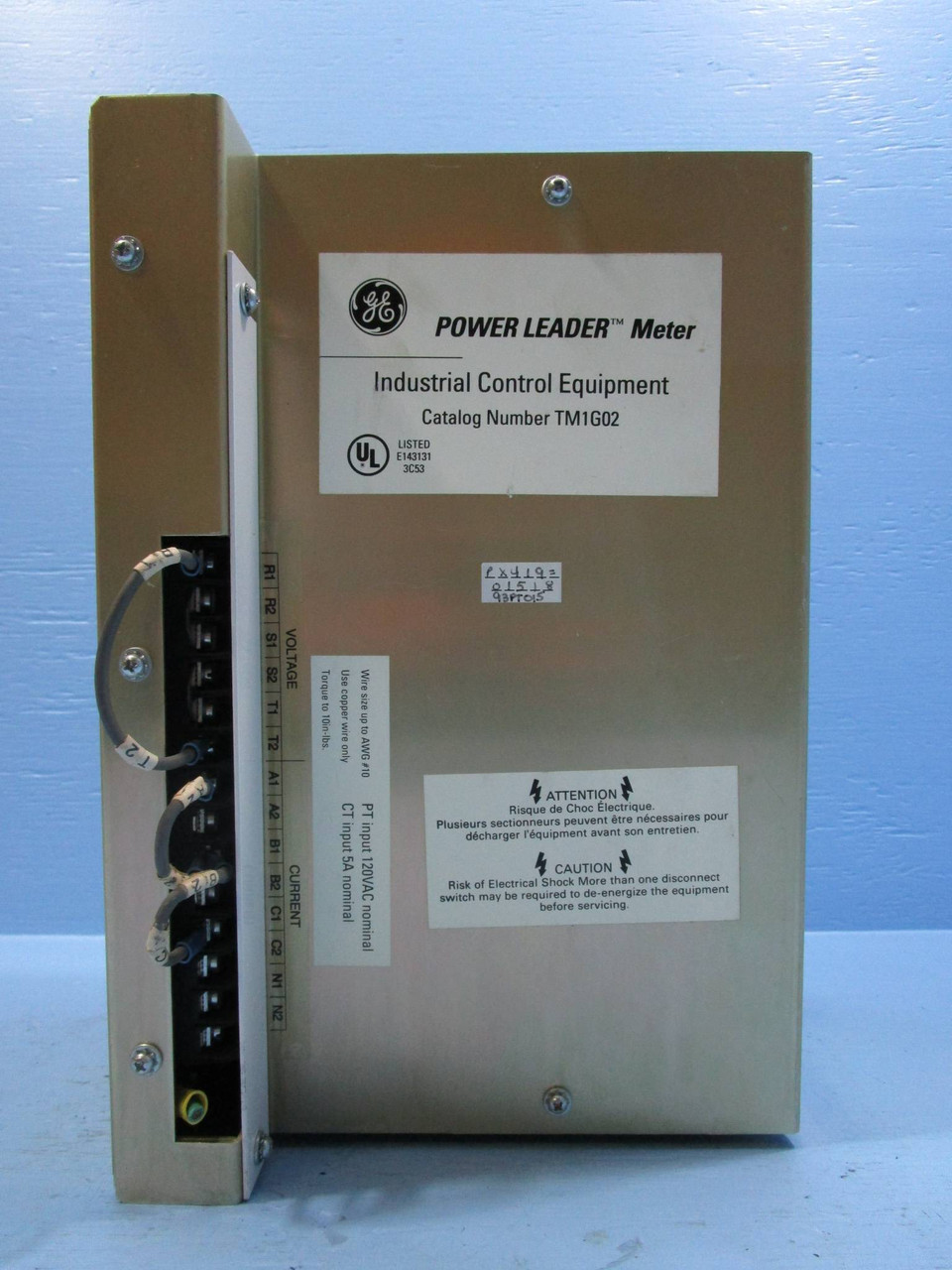 General Electric TM1G02 Power Leader Meter Monitor TM1 G02 120 VAC GE Industrial (NP0683-1)