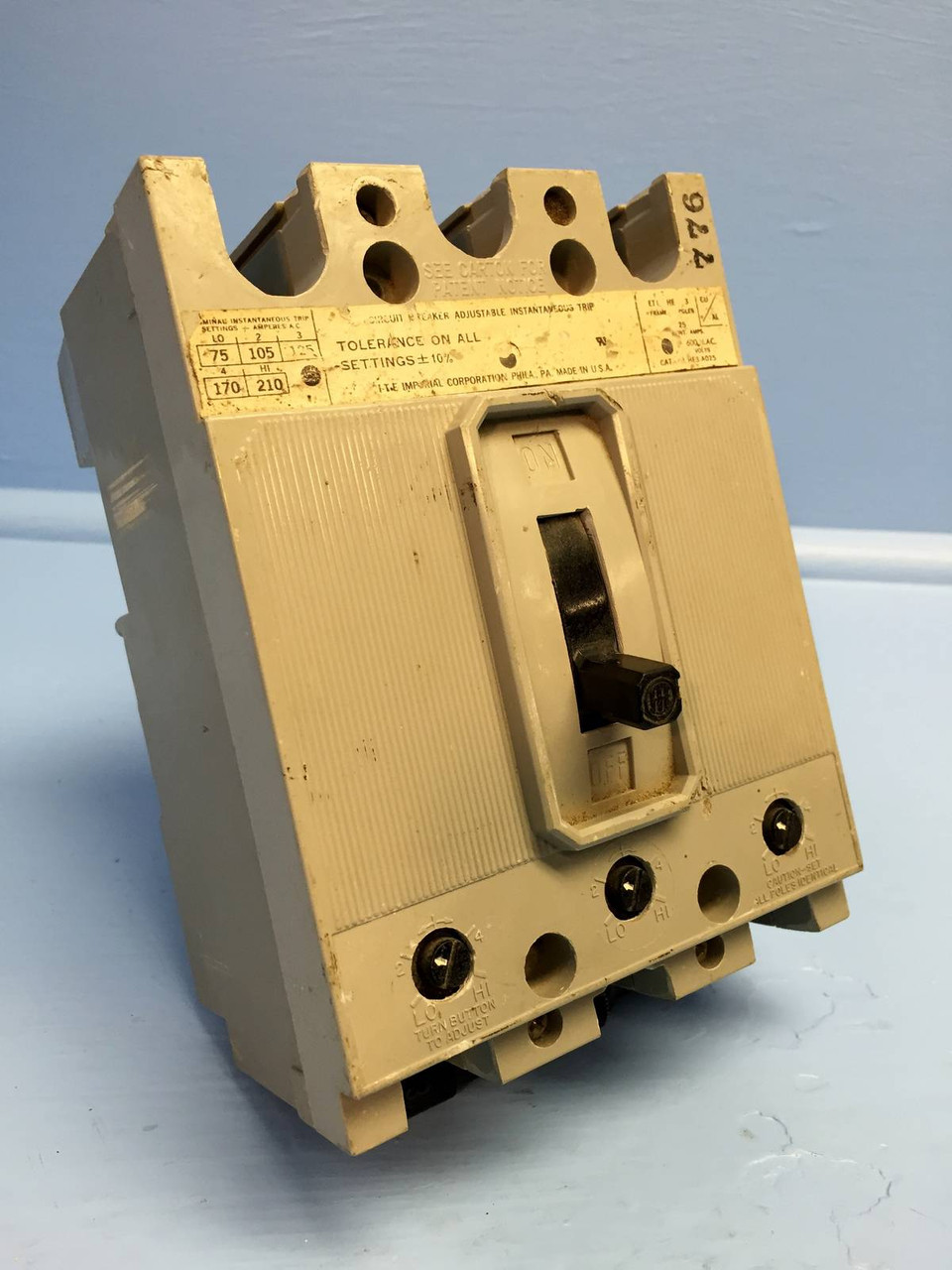 I-T-E HE3-A025 25A Circuit Breaker HE HE3A025 600V Siemens Gould ITE 25 Amp (EM0871-36)