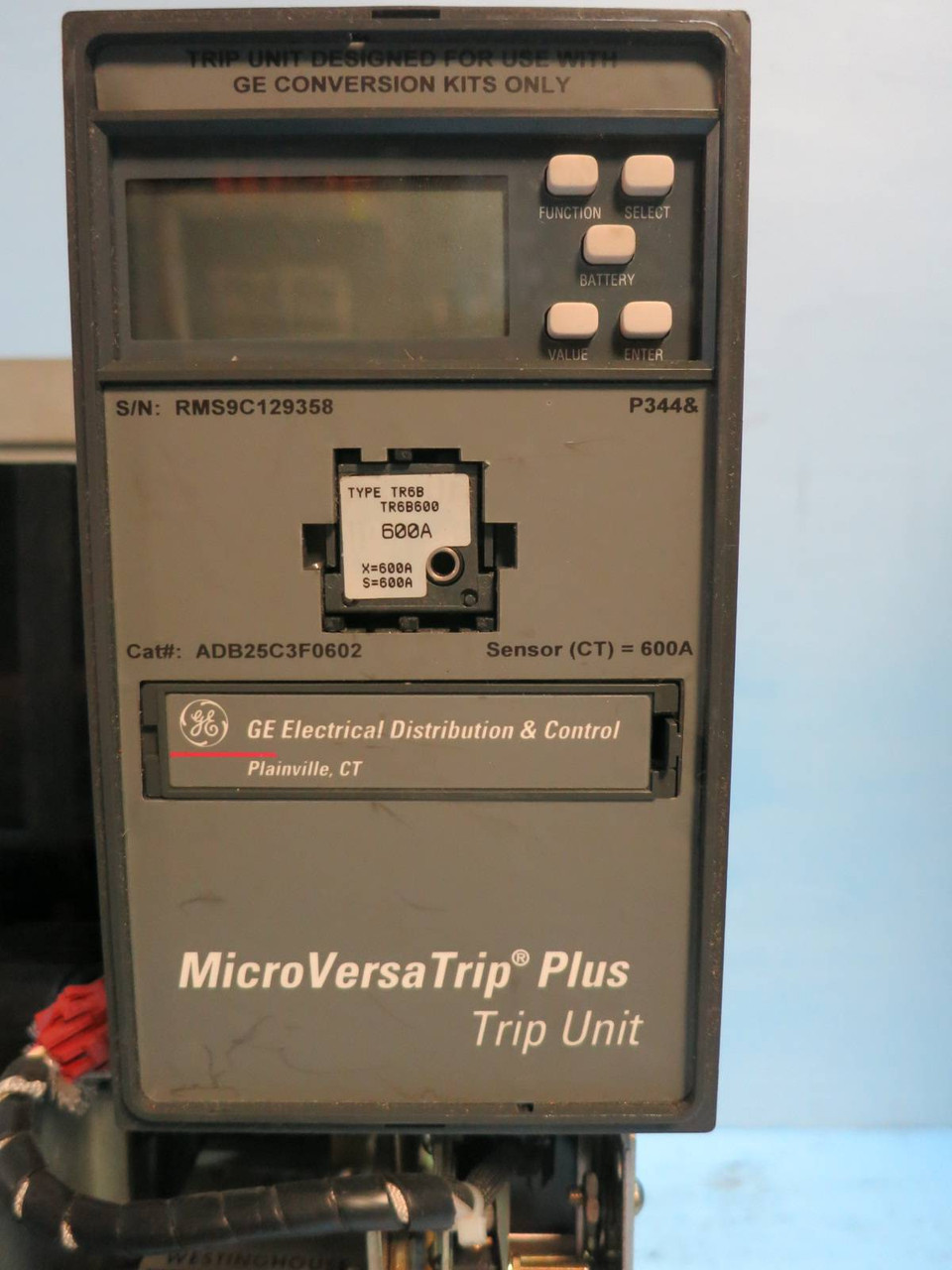 Rebuilt Westinghouse DB25 600 Amp Breaker w MicroVersa Trip Unit M/O DB-25 600A (PM1332-6)