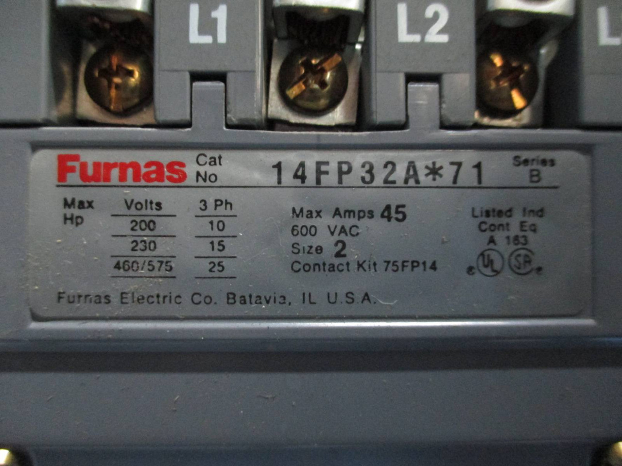 Siemens Tiastar Furnas 89 Size 2 Starter 100 Amp Fusible 24" MCC Bucket Sz2 100A (TK0767-1)