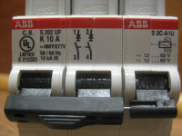 ABB S202UP-K10A S2C-A1U 10A Circuit Breaker 2P 480Y/277 VAC 10kA 10 Amp (EBI0085-10)