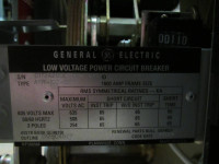 GE AKR-10D-50H 1600A EO LSIG Circuit Breaker w/ 1200 Amp Plug General Electric (PM1730-9)