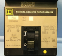 Square D I-Line FCB24020AB 20A Circuit Breaker 2 Pole 480 VAC Type FCB 20 Amp (EM1213-4)
