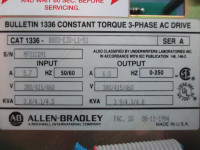 Allen Bradley 1336-B003-EJD-L1-S1 3 HP 1336 AC VS Drive AB 3HP 4.8kVA 6.0A Ser A (TK1567-1)