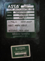 ASCO 1600A Bulletin 940 Non-Automatic TS Transfer Switch 940437D5C 480V / 60Hz (PM1909-3)