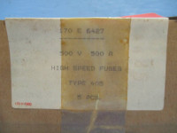 New Bussmann 170-E-6427 500A 500V Type 405 High Speed Fuse Denmark 500 Amp (TK1973-15)